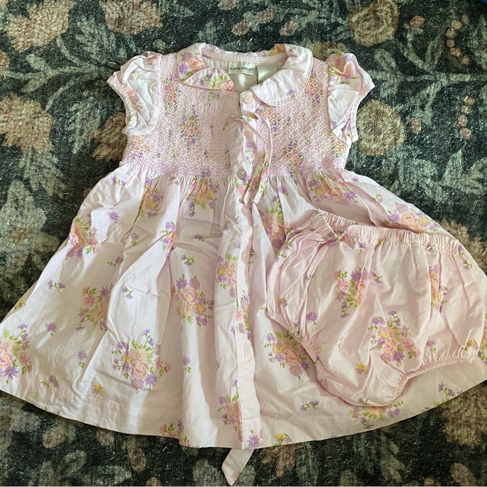 Laura Ashley Pink Floral Kids Dress Set